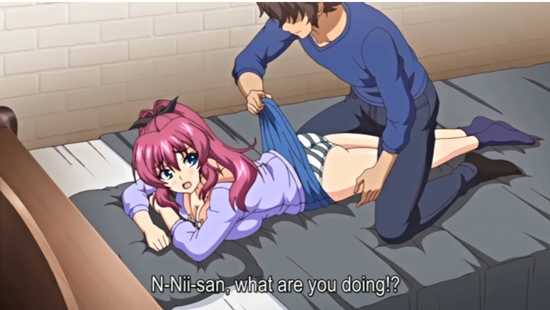 Brother fucked busty anime sister on train