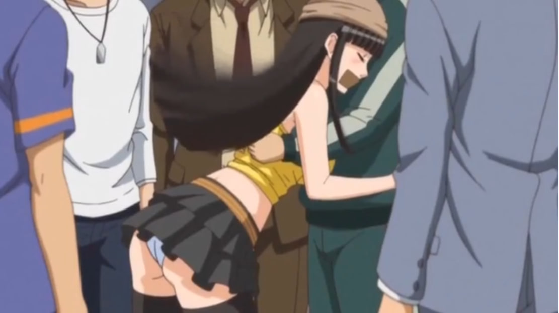 Teen girl gagged and gang-fucked on train