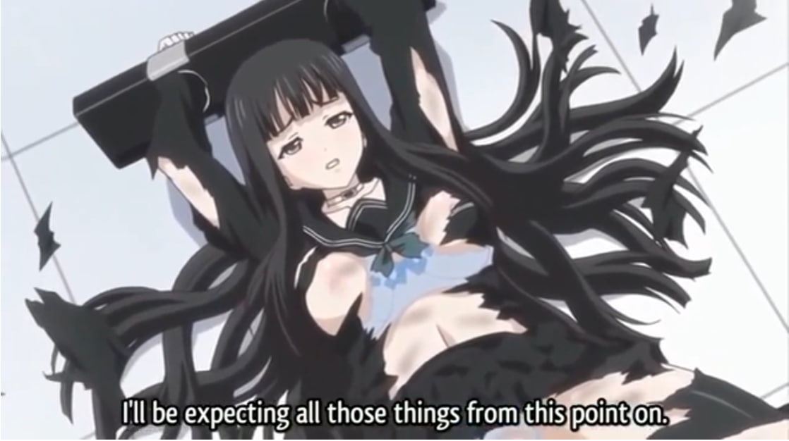 Teen hentai high school girl fucked then cum in pussy in sex prison