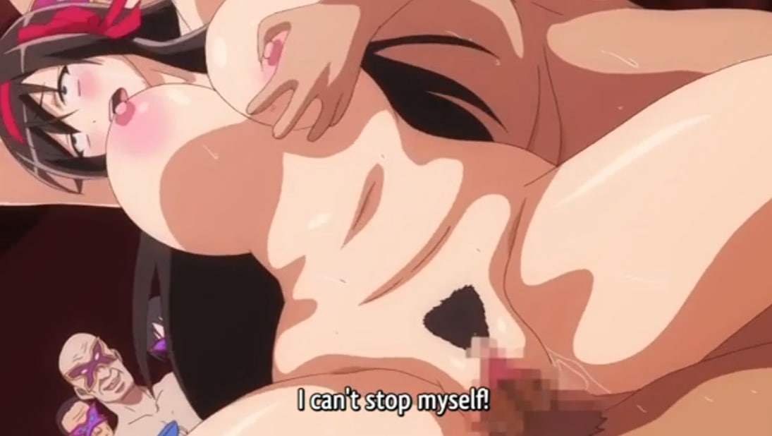 Busty anime schoolgirl gets gangbanged and cums 70 times