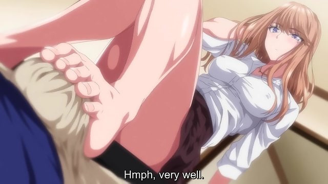 Hentai schoolgirl seduces teacher with upskirt pussy and footjob