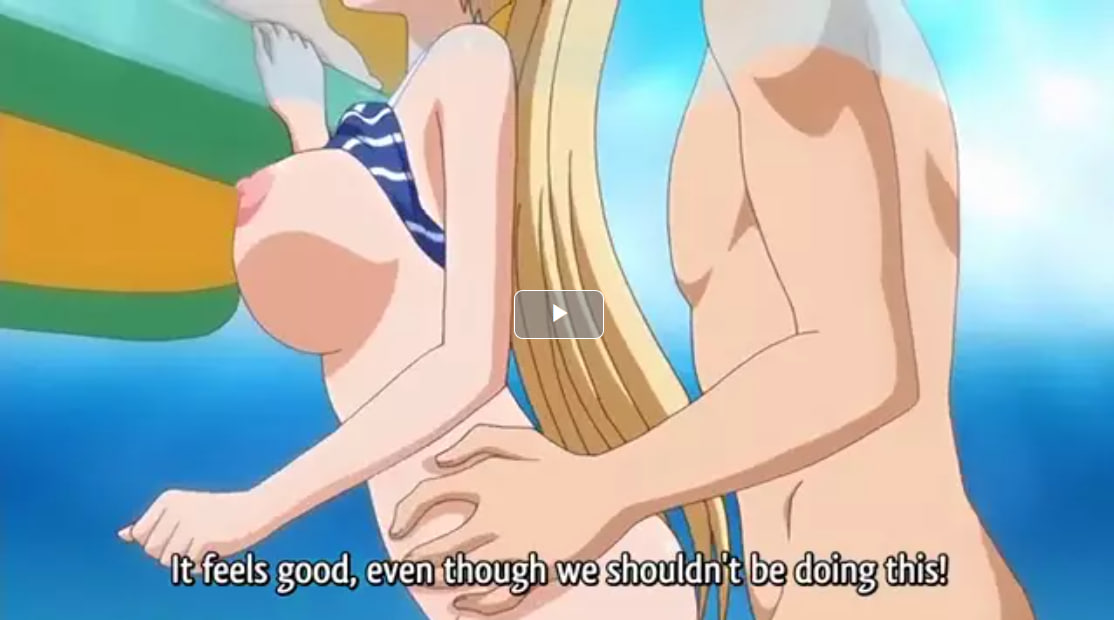 Busty daughter gives a boobjob on the beach