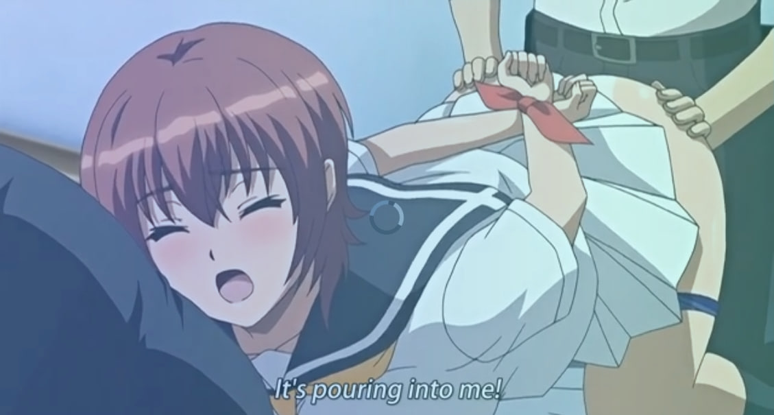 Teacher ties up busty hentai student and fucks her in school shower